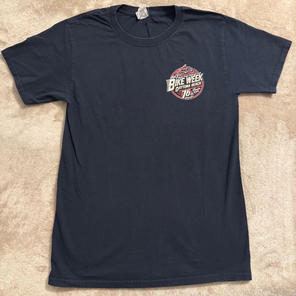 Fruit of the Loom 2017 Daytona Beach Bike Week 76th Annual T-Shirt Black Small